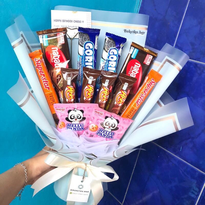 

(Ready stok) bouquet buket snack murah kado wisuda perpisahan