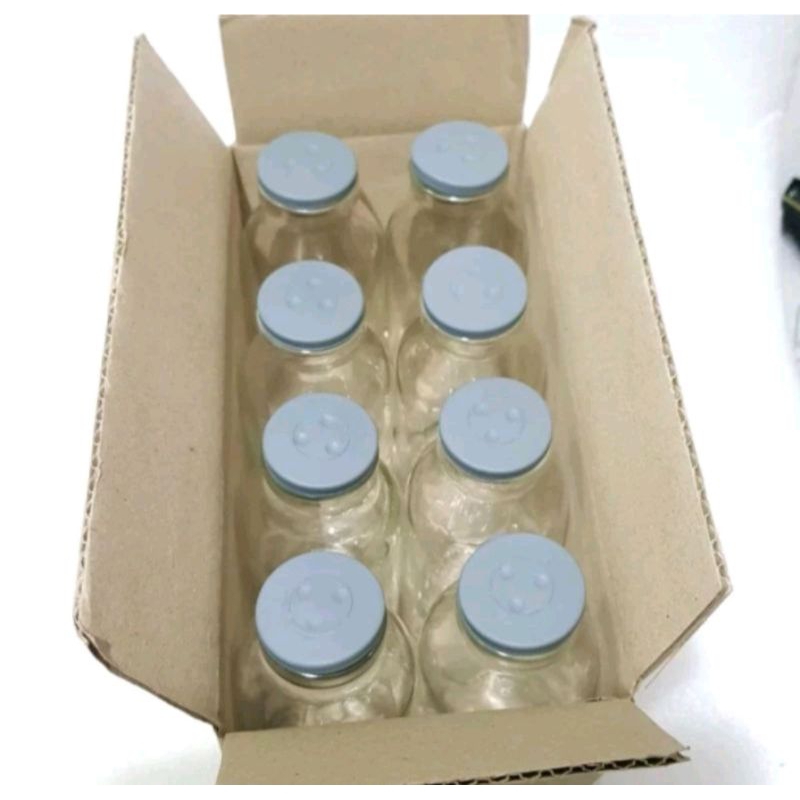 BOTOL KACA 100 ML 8 PCS FREE PACKING KARDUS + BUBBLEWARP