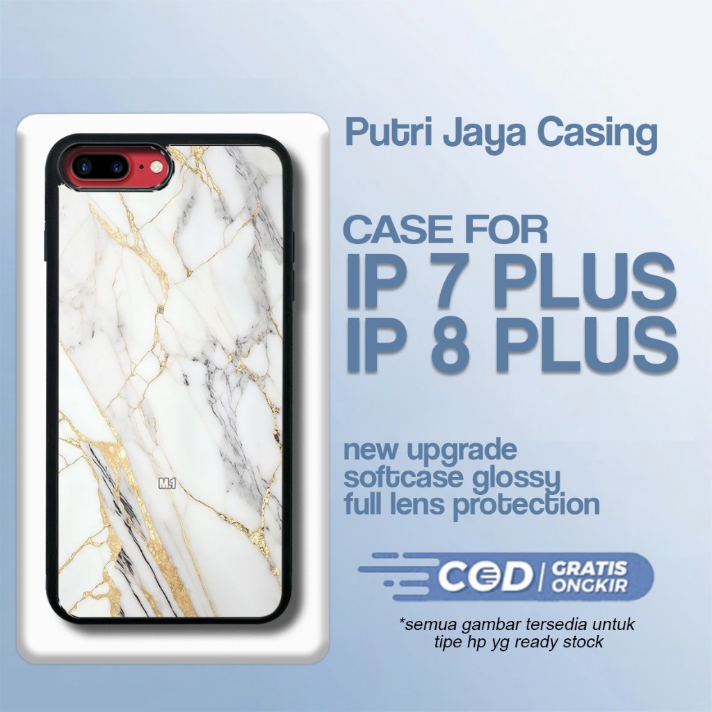 Case Ip 7 plus / ip 8 plus Terbaru - Xiaomi Ip 7 plus / ip 8 plus - Motif Marmer  - Hardcase Premium