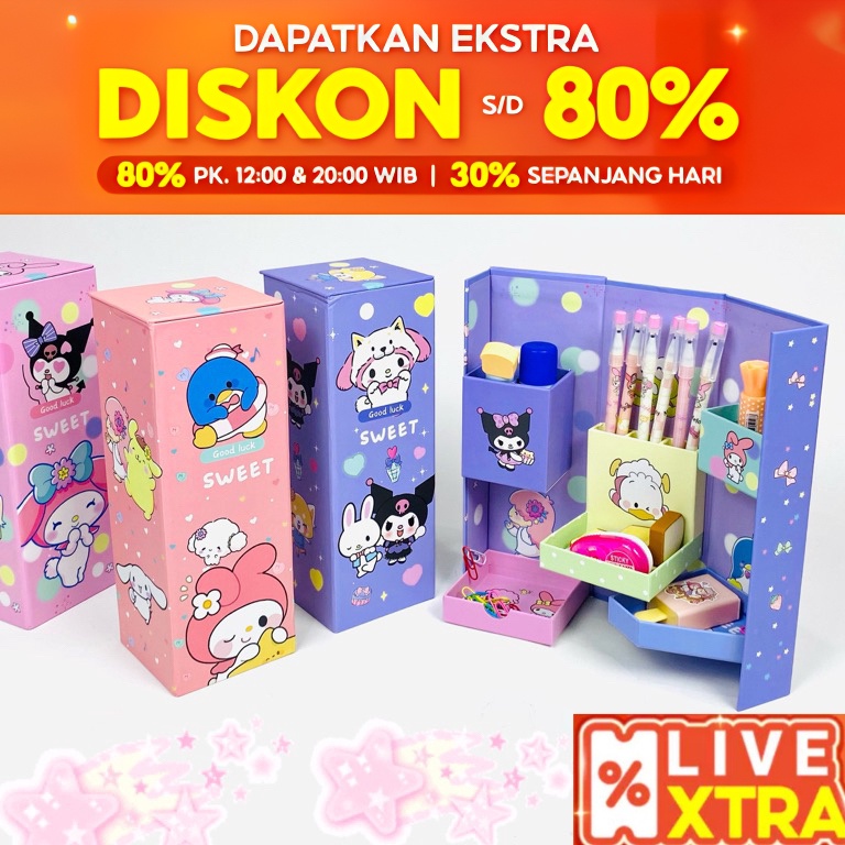 

KODE D93E BOS Kotak Pensil Karton Rak Berdiri TingkatPencil CasePencil Box