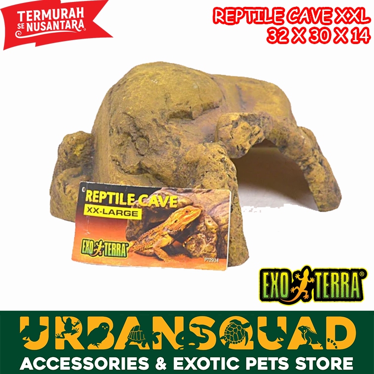 Reptile Cave Exoterra XXL Goa Reptile Tempat Bersembunyi Kadal Kura Panana Hiding Cave