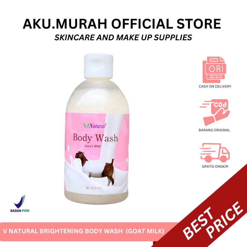 V NATURAL BRIGHTENING BODY WASH GOAT MILK 300 ML