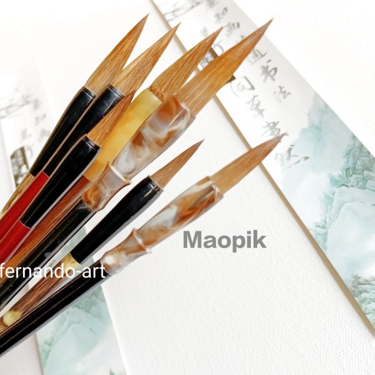 

KODE B88T Maopik Set 2pcs Mopit Kuas Seni Kaligrafi Cina Set 2pcsBesarKecil Mao Bi Set 2pcs
