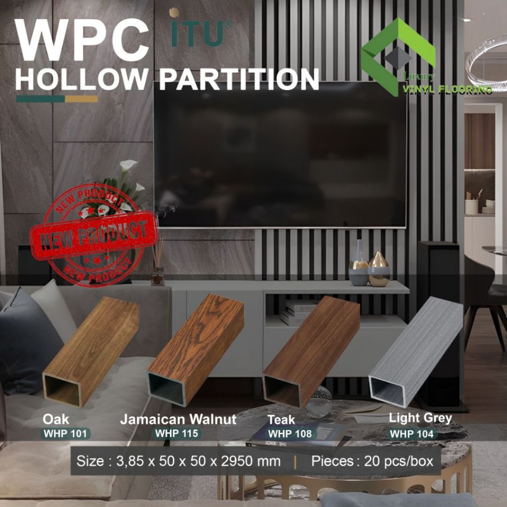 WPC Decking Kisi-kisi/ Partisi ITU uk. (T) 5cm x (L) 5cm x (P) 2,9m