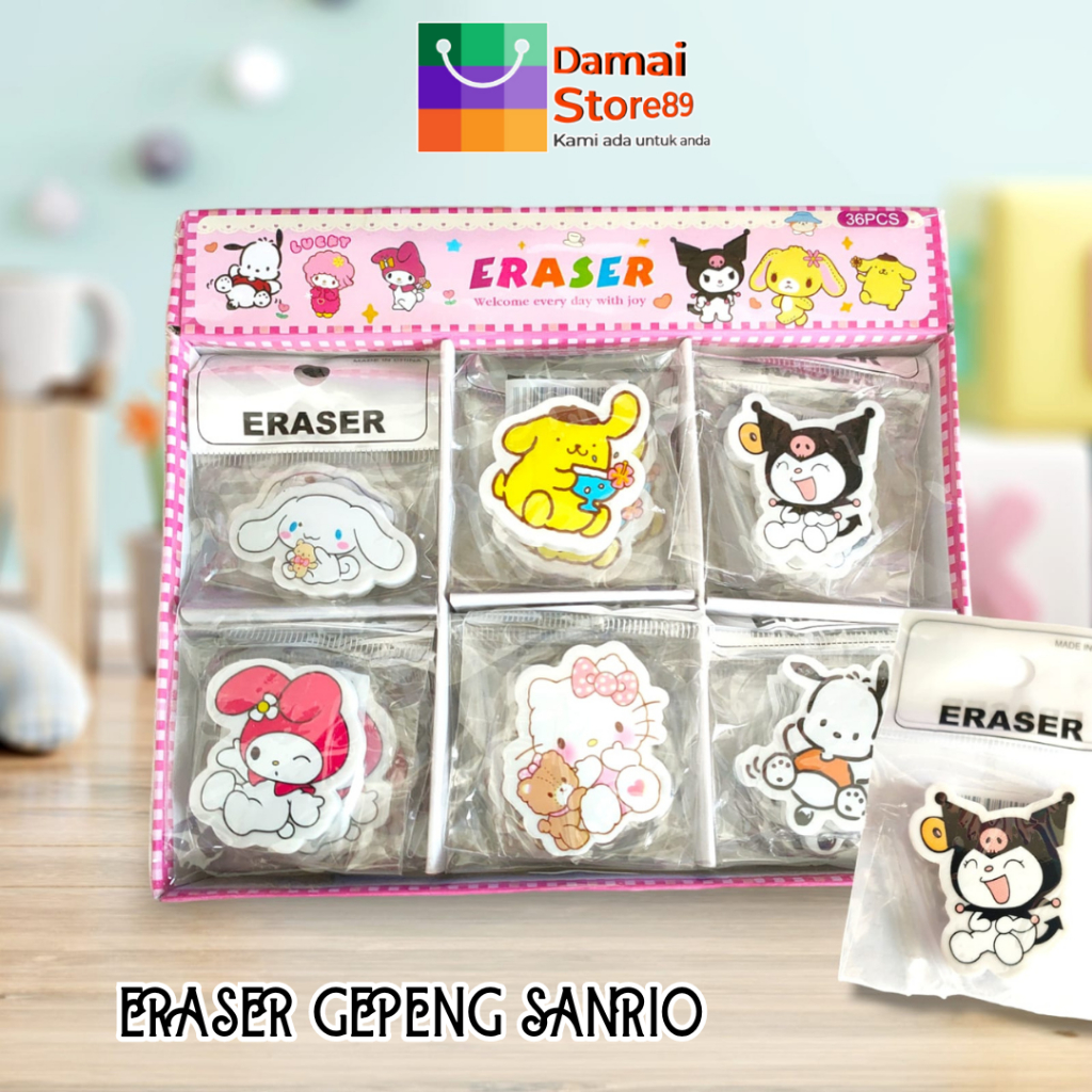 

Penghapus Pensil Sanrio/Eraser Lucu Kuromi Melody Cinnamoroll Pompompurin Pochacco
