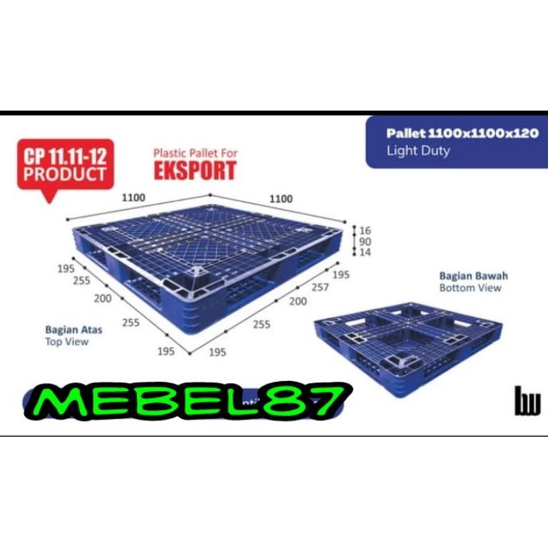 

KODE H65Y PALET PLASTIK BARU 111112 WARNA BIRU