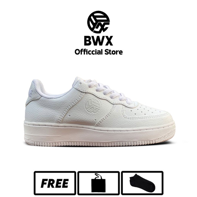 BWX - Sepatu Sneakers Kasual Unisex Takashimura Full White