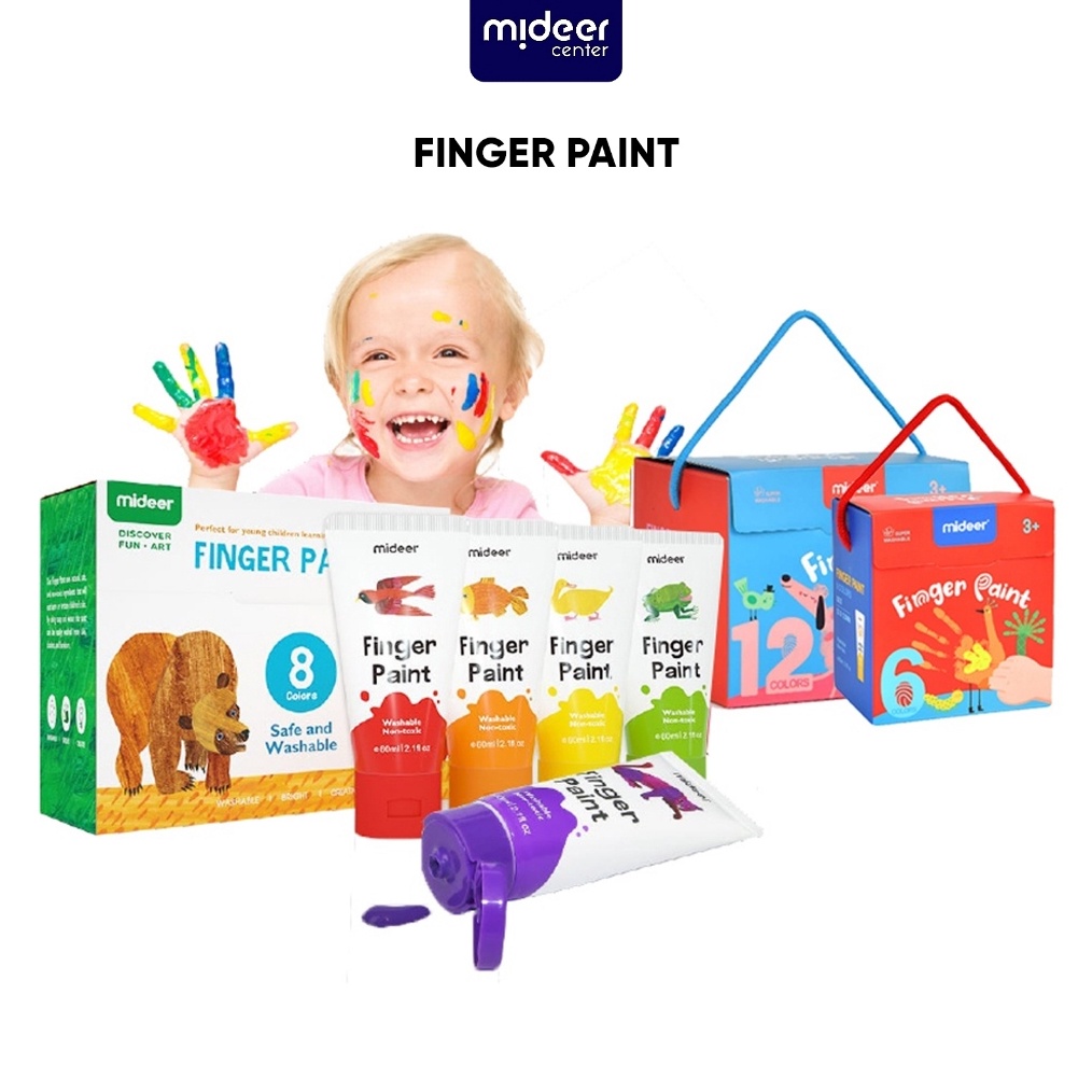

KODE J72P Mideer Washable Finger Paint Non Toxic Hand Painting Cat Tangan Anak Bisa di Cuci Aman