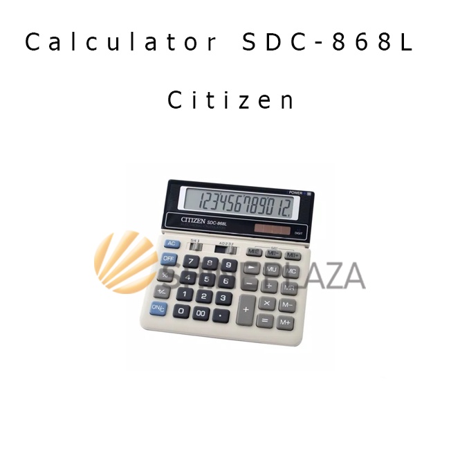 

KODE V92P Calculator Pasar Citizen 12 Digit SDC868L Kalkulator Citizen 868