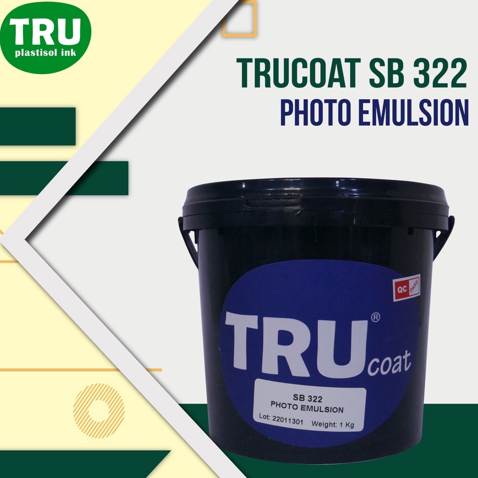 

KODE S88G TRUcoat SB322 Photo Emulsion Obat Afdruk 1kg Solvent Plastisol Original