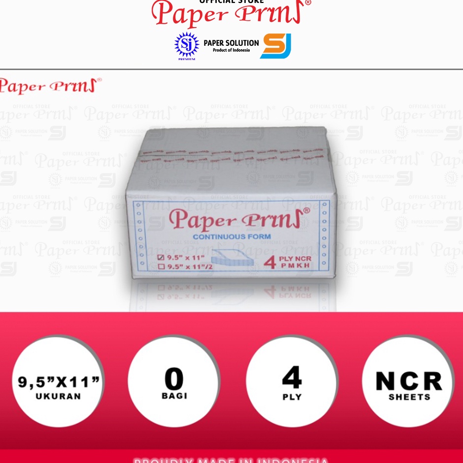 

KODE X16G Paperpryns Kertas Continuous Form 4PLY NCR 95 x 11