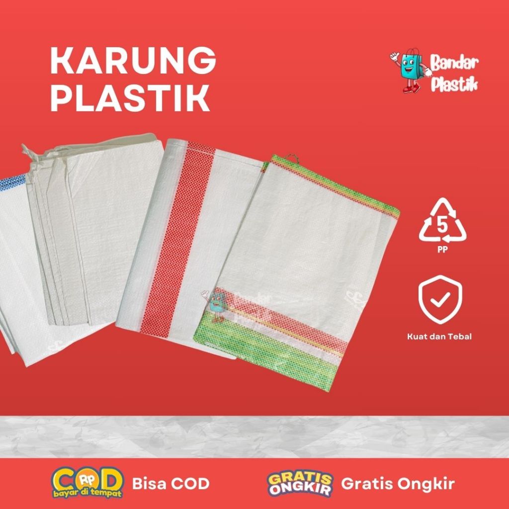 Di Jual Per Lembar - Karung Plastik Baru / Karung Plastik | Karung Packing Paket | Karung Anyam Plas
