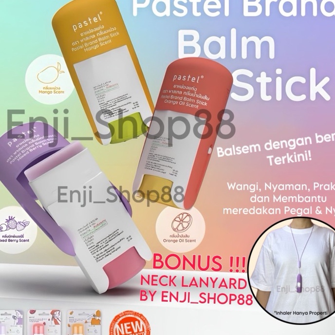 KF7 TERMASUK NECK LANYARD PASTEL BALM STICK ORIGINAL THAILAND PASTEL BALSEM STICK THAILAND
