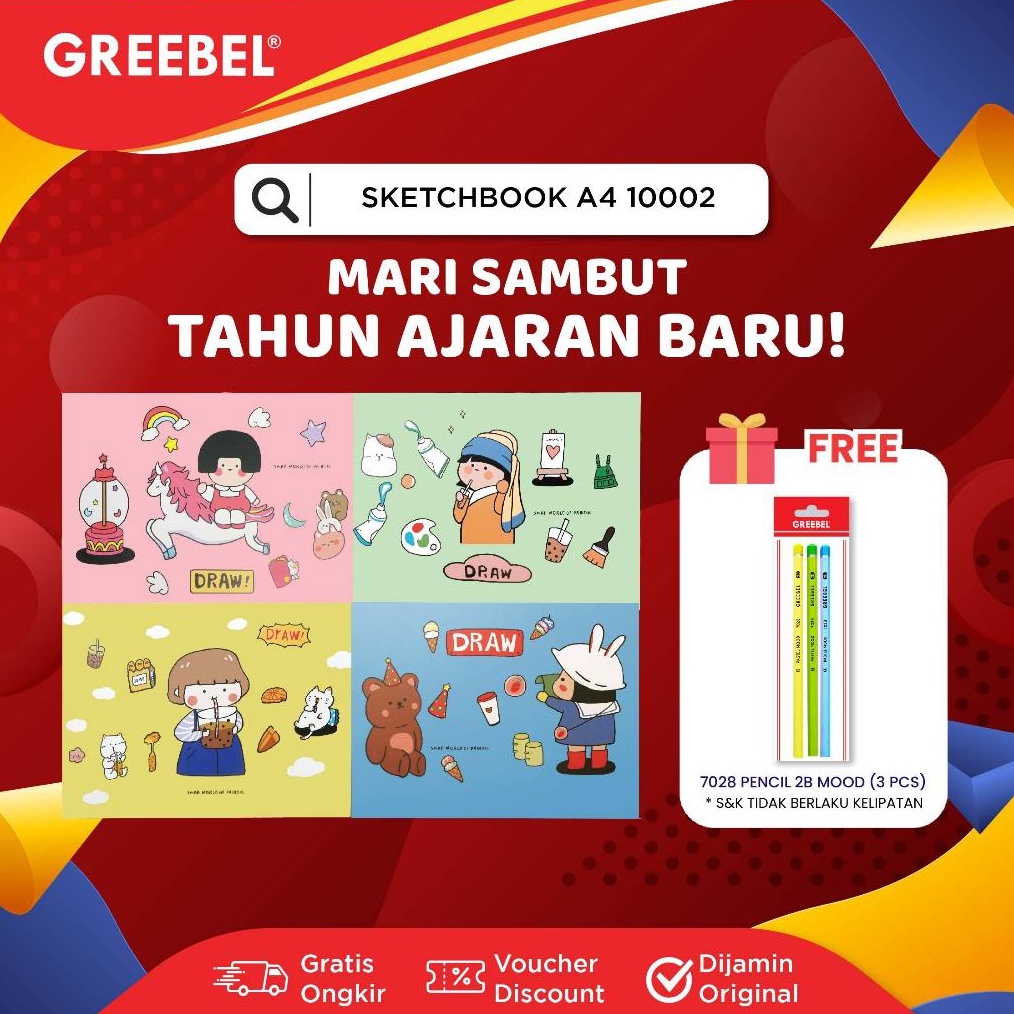 

KODE P79J GREEBEL SKETCHBOOK A4 12 Buku Gambar Sketsa Drawing Book