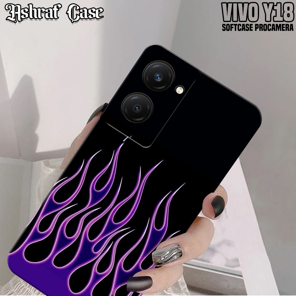 Case VIVO Y18 - Casing Hp VIVO Y18 Terbaru Motif FIRE - Silikon Hp VIVO Y18 - Softcase Hp VIVO Y18 -