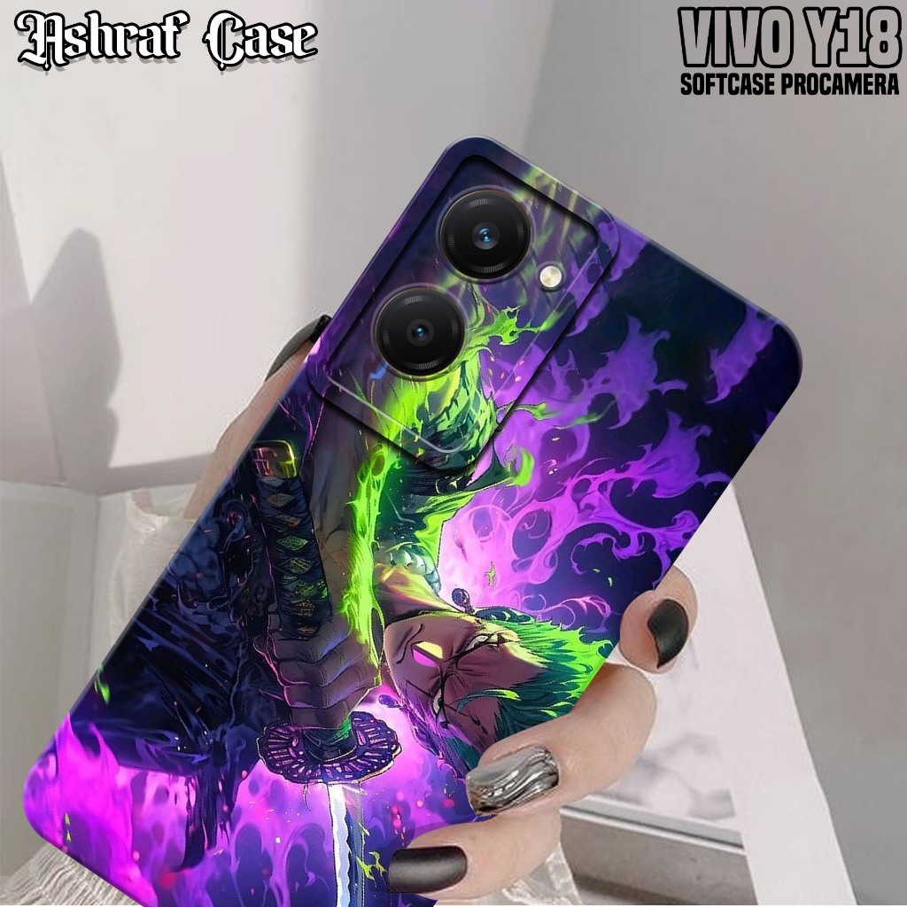 Case VIVO Y18 - Casing Hp VIVO Y18 Terbaru Motif Roronoa Zoro - Silikon Hp VIVO Y18 - Softcase Hp VI