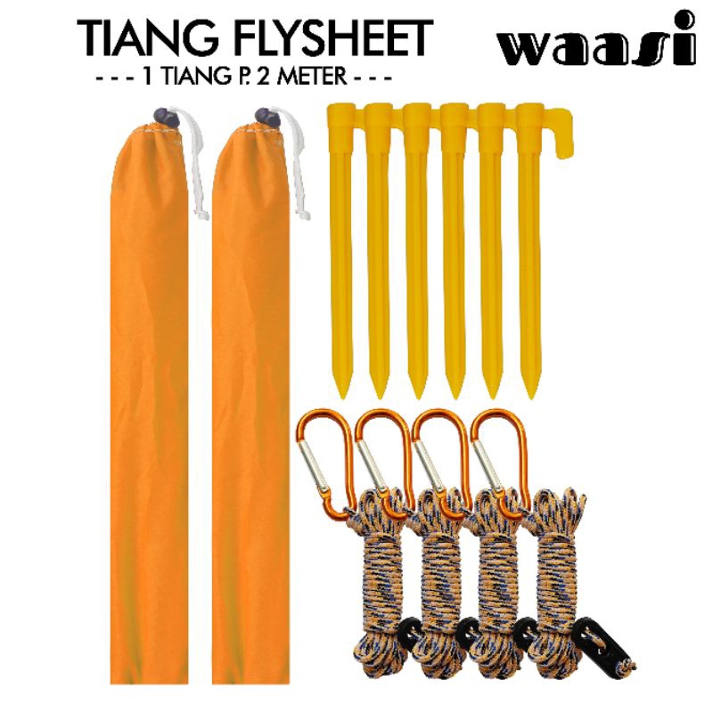 Tiang Flysheet Outdoor Camping 200cm x2 Tiang Atap Tenda super kuat