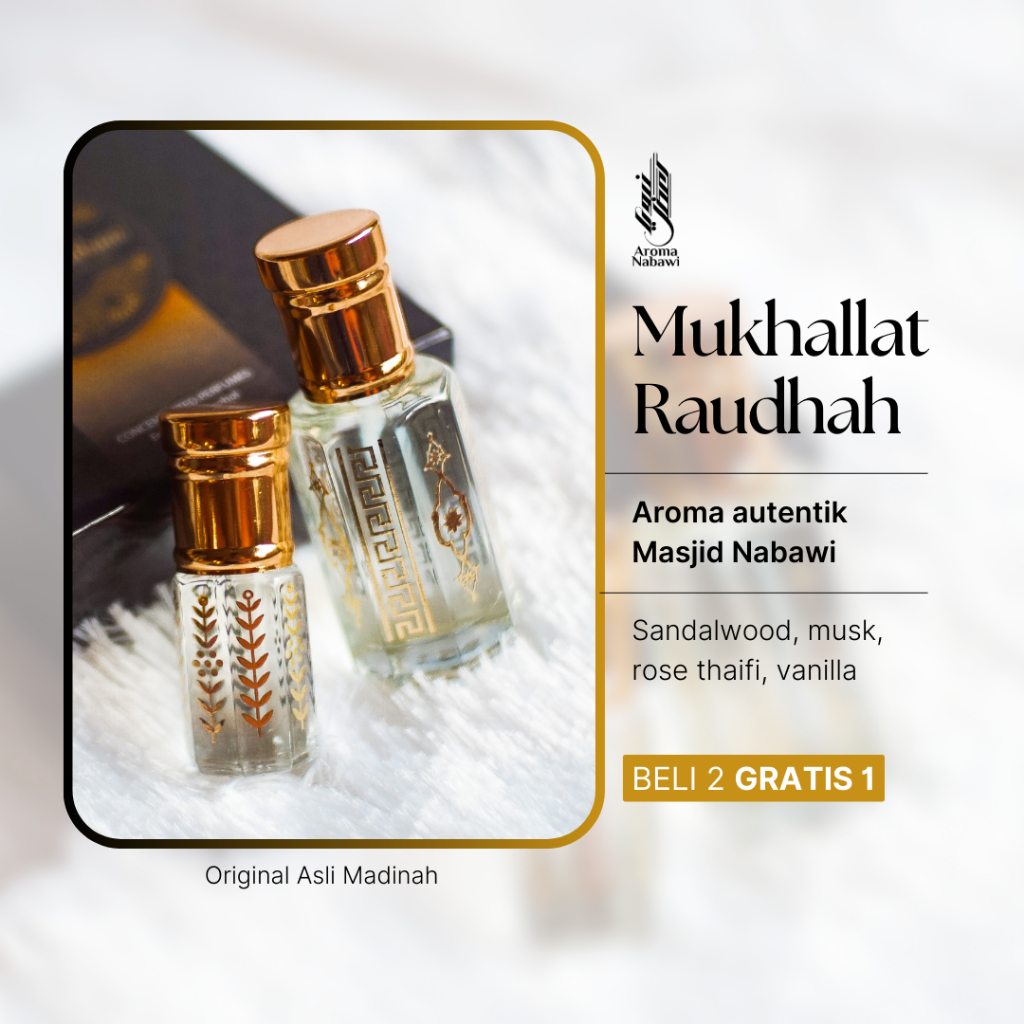 Parfum Raudhah (mukhallat raudhah), parfum madinah, parfum raudhah masjid nabawi