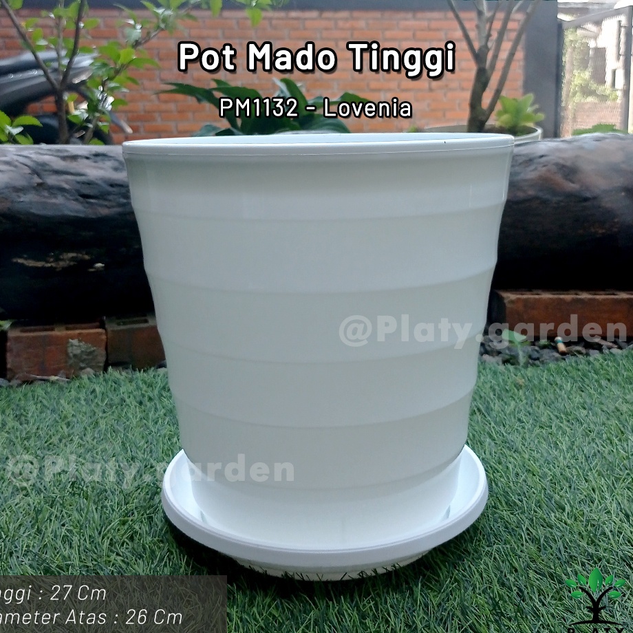 Promo Pot Mado Pirus 32  Pot Mado Tirus Putih Merk Lovenia 32  Pot Bunga