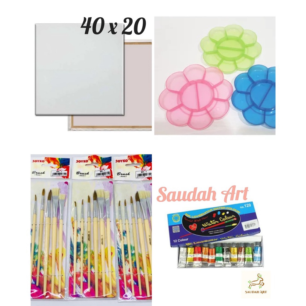 

CUCIGUDANG Paket Kanvas Lukis kanvas 4x2kuaspaletcat air
