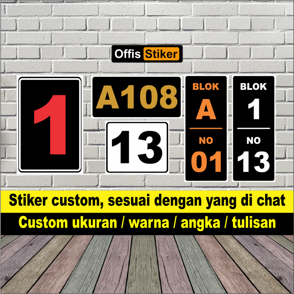 Stiker Custom Sesuai Dengan Yang di Chat: Sticker Custom Ukuran, Warna, dan Tulisan Custom minimal o