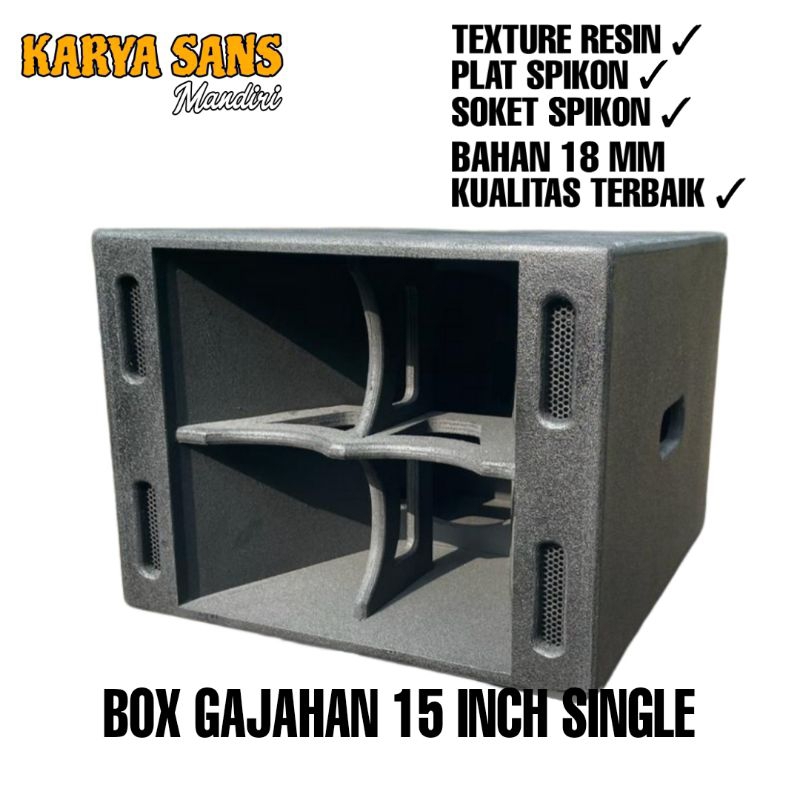 Box speaker gajahan 15 inch single finishing