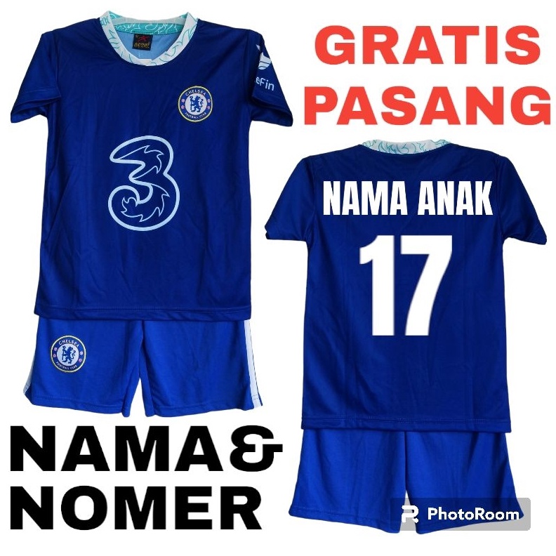 LUAR BIASA setelan Jersey CHELSEA HOME umur 714 thn