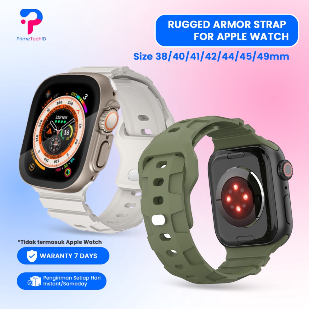 KODE S43B Strap Apple Watch Rugged Armor iWatch 3844142444549mm tali jam Smartwatch HW IWO Series UL