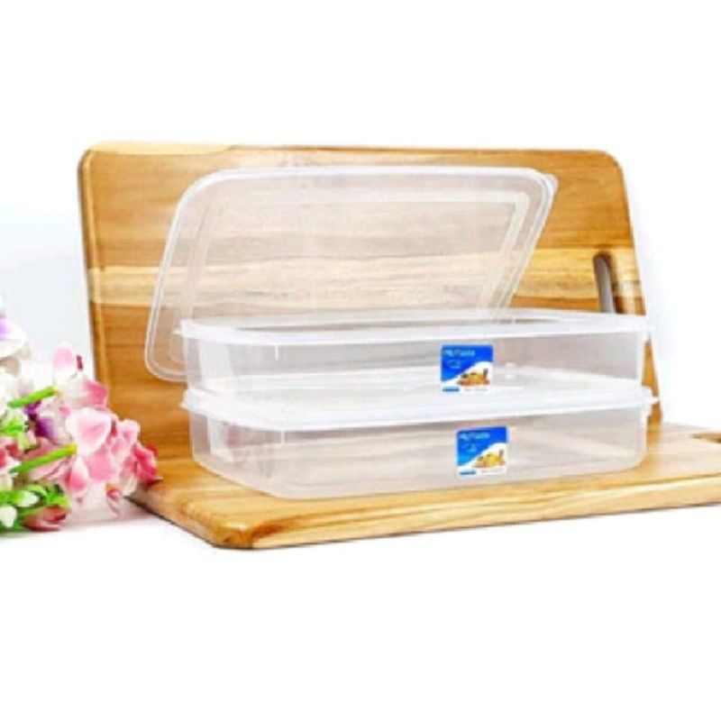 Kotak makan plastik kmp 2000ml / kotak penyimpanan makanan transparan