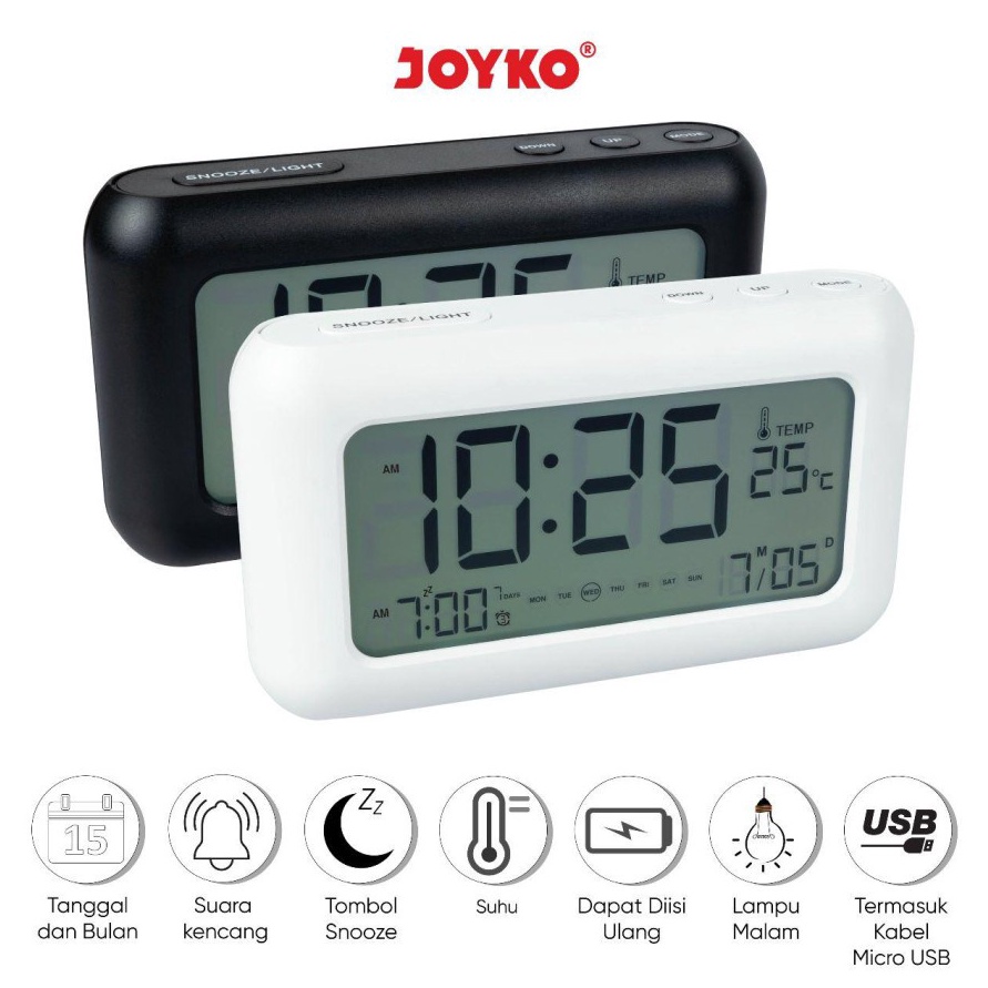 BIG SALE Jam Beker Digital  Weker Joyko ALCL 68D Bisa Cas Alarm Clock  Kalender
