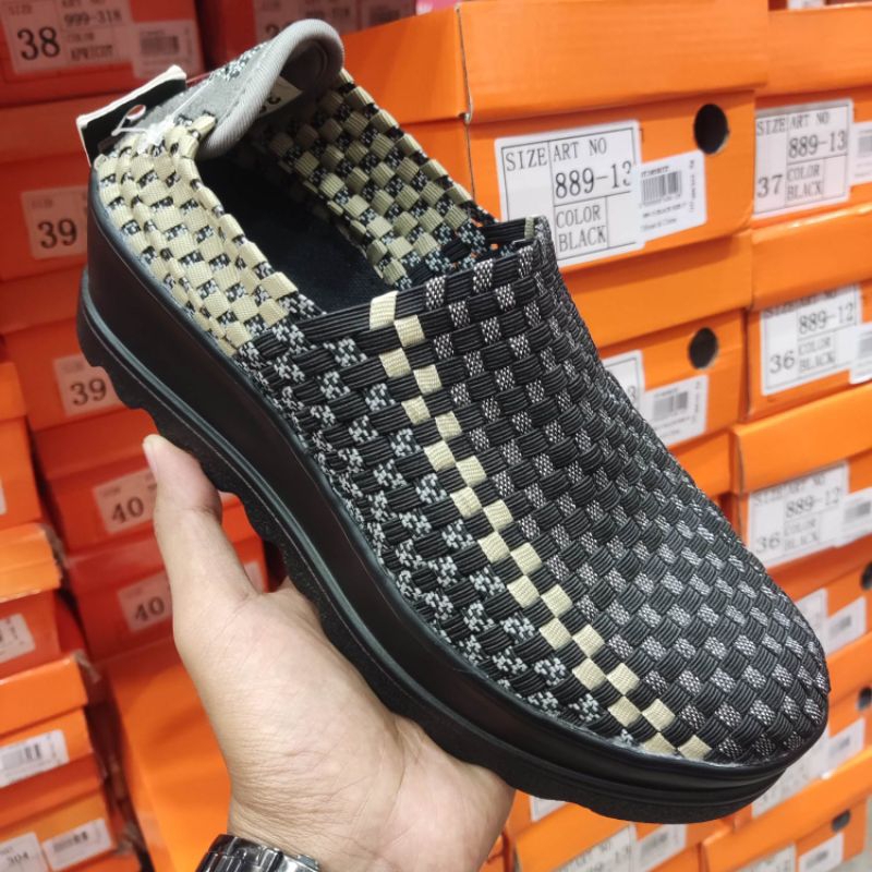 ST.MORITZ SHOES ORIGINAL❗Sepatu Wedges Rajut Wanita