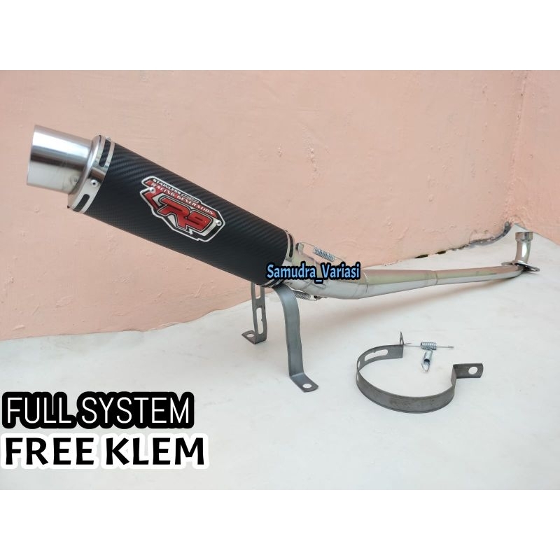 Knalpot Racing R9 Mugello Karbon Varian Motor Bebek Supra Lama, Supra Fit, Supra X 125 Batman, Absol
