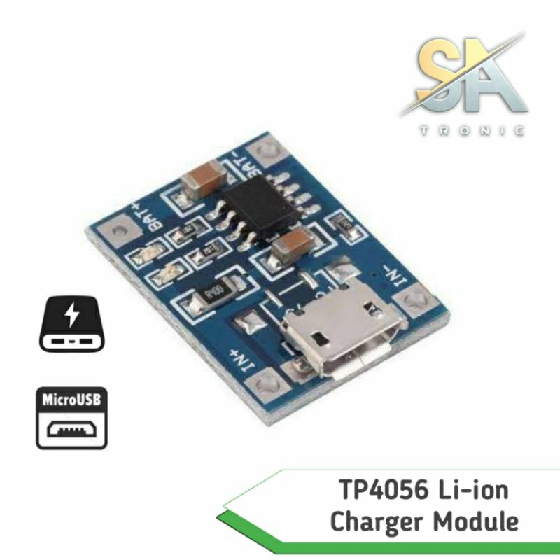 Module Tp4056 Lithium Battery 18650 Modul Charger 5v 1A Micro Usb