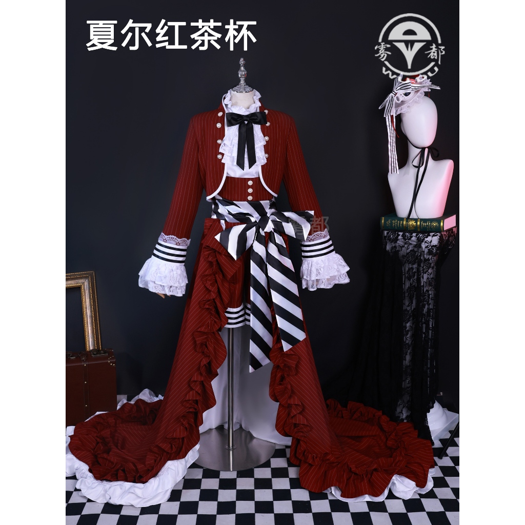 【wudu】 Black Butler cosplay Ciel ( Red Dress ) cosplay costume and Ciel ( Red Dress ) wig / Ciel ( R