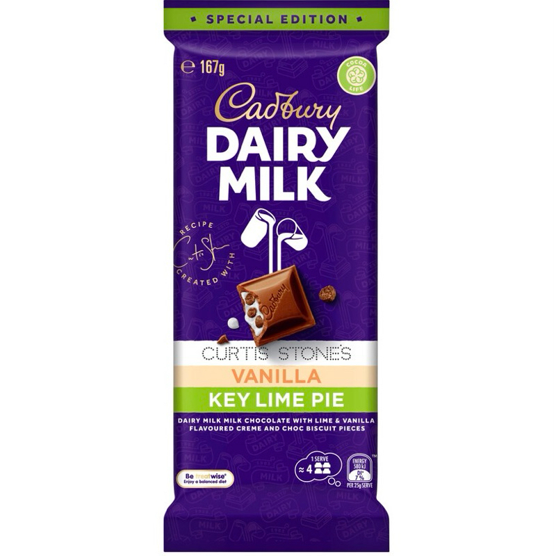 

Cadbury Dairy Milk Curtis Stone Key Lime Pie Block Chocolate 167g - Australia