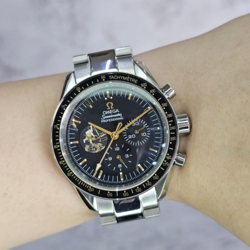 Man's Watch jam tangan pria super mewah OMEGA speedmaster automatic japan fulstainless