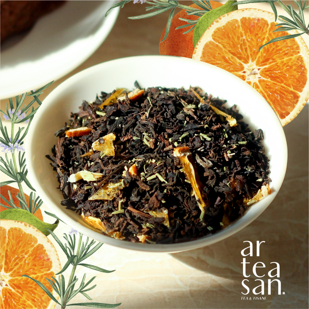 

Golden Rosemary - Tea Blend / Teh Hitam Rosemary / Loose Leaf Tea / daun teh asli - Berbagai Ukuran