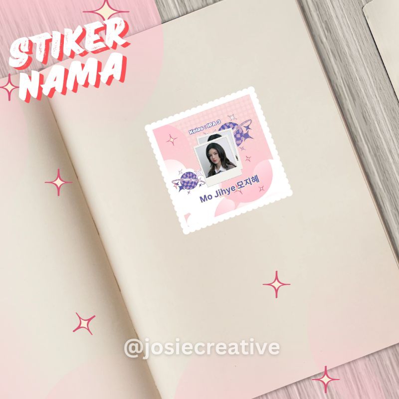 

Josie Creative - Stiker Nama Tag Custom Bentuk kotak Anti Air