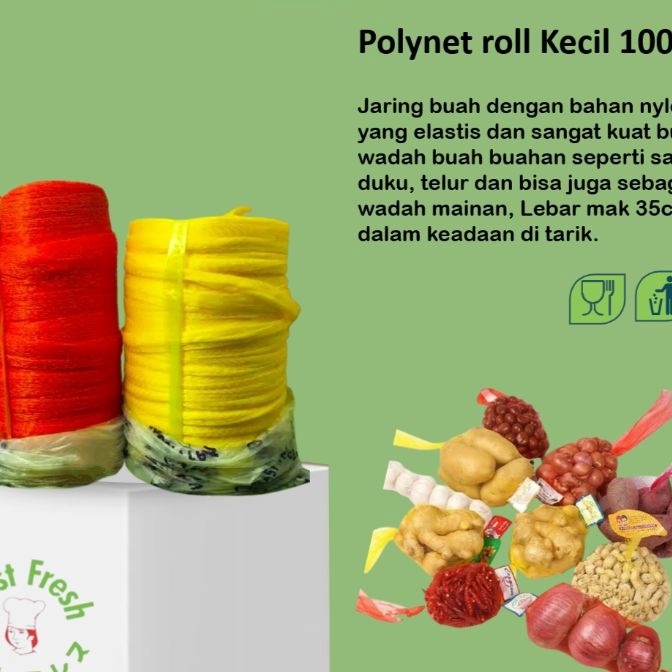 Bonus polynet  jaring buah roll kecil  1m   Hanger polynet  1 set