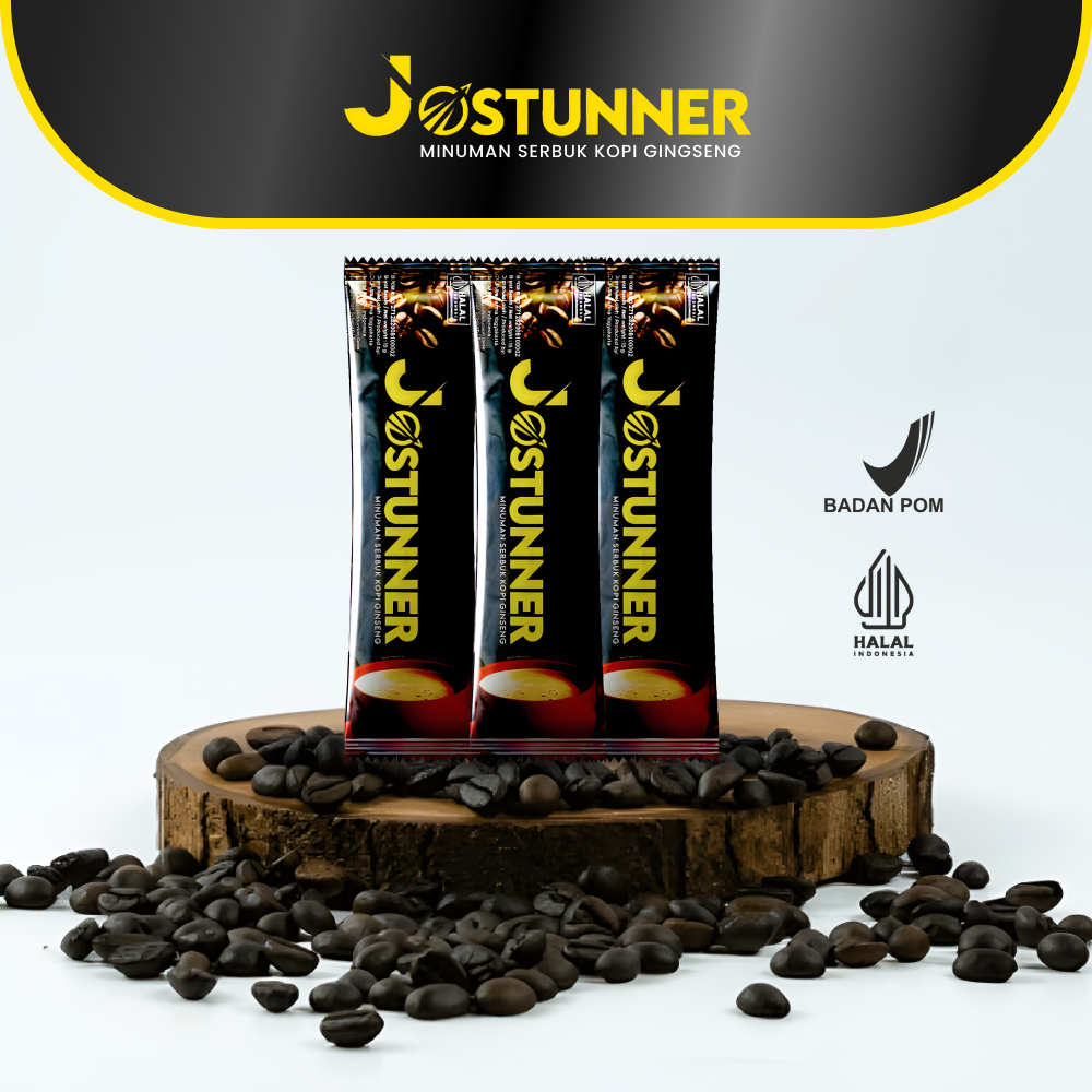 

Jostunner Kopi Jostunner serbuk Kopi Ginseng Penambah Kesehatan Pria Isi 3 sachet