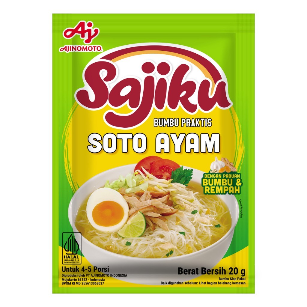

SAJIKU Bumbu Masak Praktis Soto Ayam 20gr / Ajinamoto Sajiku Soto Ayam 20gr