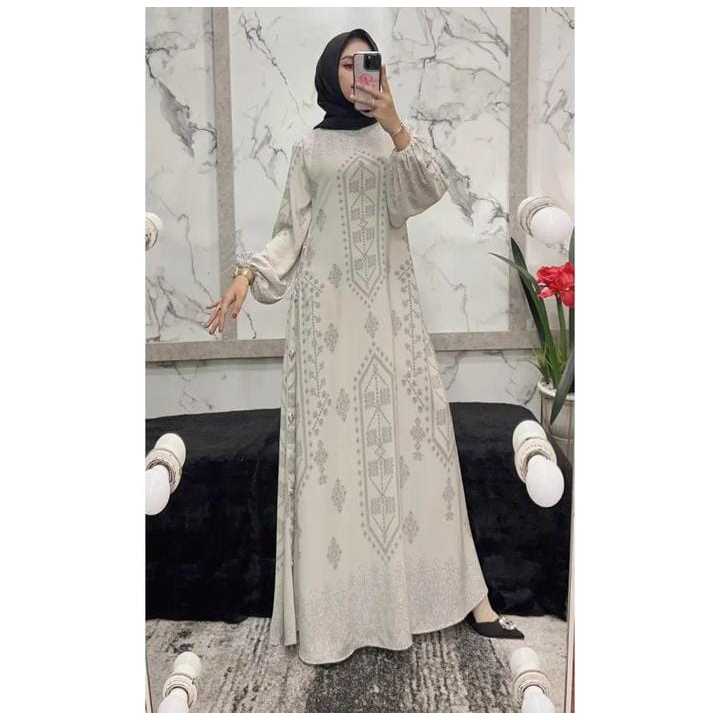 Baju Gamis Wanita Terbaru Thalita Dress BV M L XL XXL Bahan Lionel Rici Dress Kondangan Korean Style