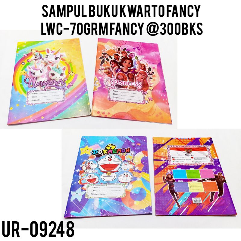 

(20 LEMBAR ) Sampul Buku Tulis Karakter Gambar Lucu Fancy Buku Uuran Kwarto