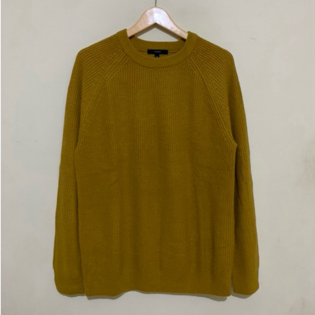 Topten sweater rajut mustard
