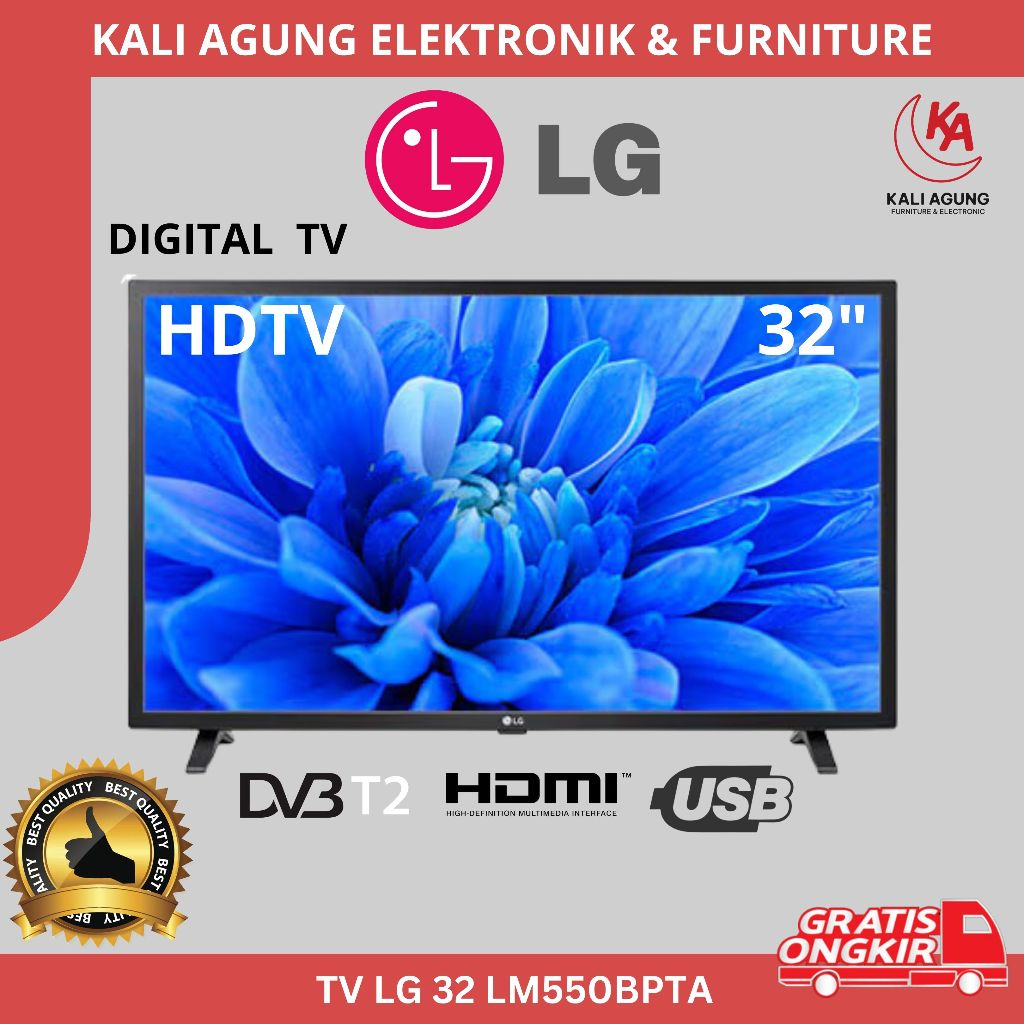 TV LED LG 32 IN / 32 LM 550 / DIGITAL TV TANPA STB / FREE ONGKIR SERANG KOTA
