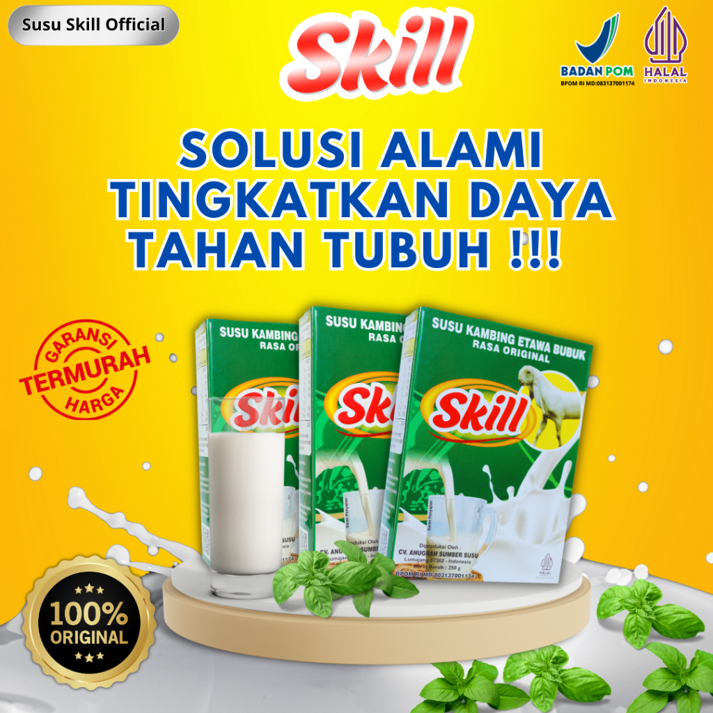 

Susu Kambing Etawa Bubuk Original Solusi Tingkatkan Daya Tahan Tubuh 1 Box Kemasan Refill 250gr