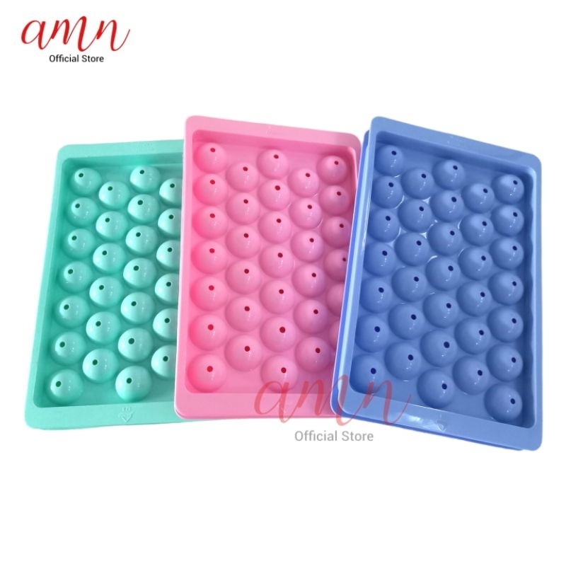 Cetakan Ice Jelly Ball Es Batu Puding Buah 33 Lubang Round Warna Pastel Ukuran Besar Jumbo Alexish