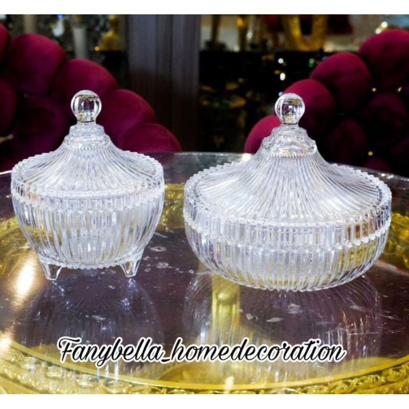 Toples Kristal SOGA Putih Merah Kuning Ungu Kaca Bening Keramik Kaca Mewah Import Dekorasi Rumah