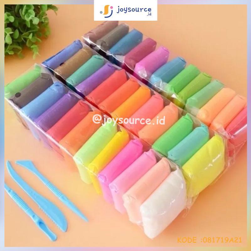 Magic Clay Polimer Clay Light Clay Isi 12 pcs Plus Alat Ukir Clay Mainan Anak I Clay Mainan Anak Isi