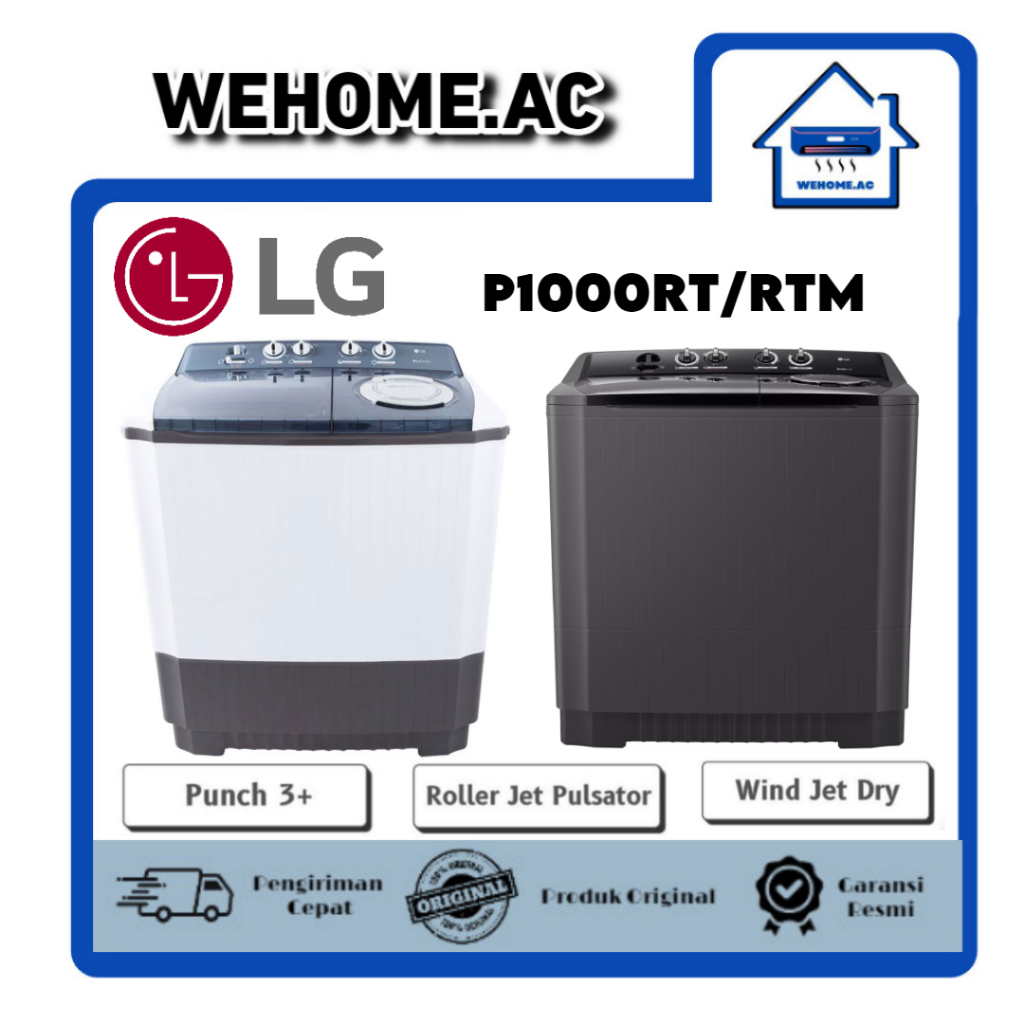 Mesin Cuci LG 2 Tabung P1000RT / P1000RTM Mesin Cuci 2 Tabung LG 10 KG Mesin Cuci LG